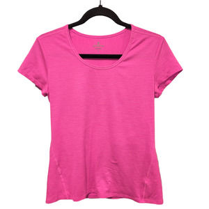 Athleta Womens Neon Pink Short Sleeve Workout Athletic Tee Size Small